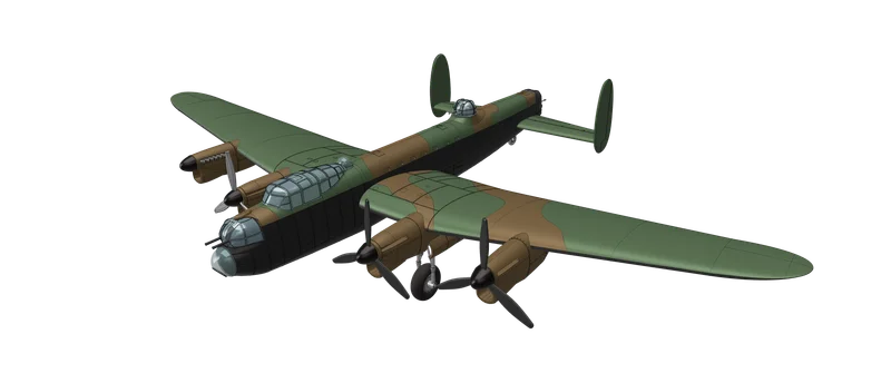 Avro Lancaster display model in camouflage